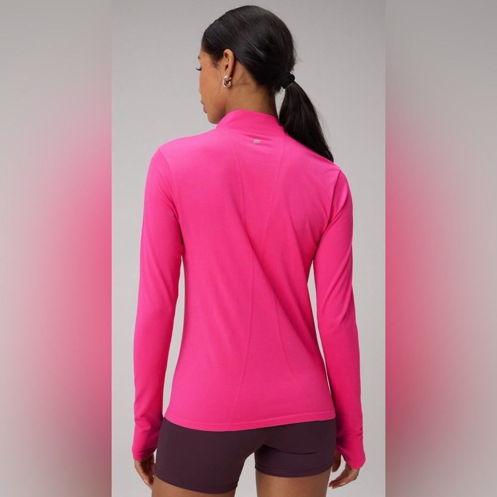 FeatherTech+ Half-Zip Pullover Jacket Pink Crush XL Fabletics NWT - Picture 3 of 8